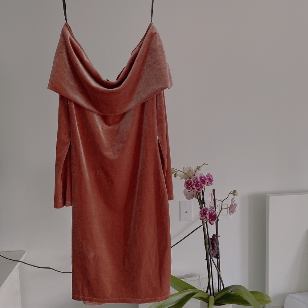 Velvet Off the Solder Bodycon Dress